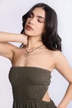 Linen-Blend Strapless Smocked Jumpsuit thumbnail 7