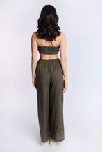 Linen-Blend Strapless Smocked Jumpsuit thumbnail 8