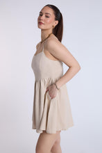 Linen-Blend Flowy Mini Dress thumbnail 6