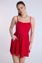 Linen-Blend Flowy Mini Dress thumbnail 1