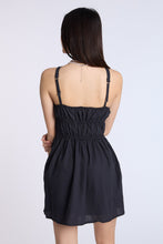 Linen-Blend Channeled-Waist Mini Dress thumbnail 8