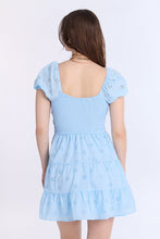 Eyelet Embroidered Channeled Waist Mini Dress thumbnail 9