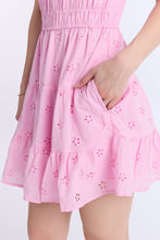 Eyelet Embroidered Channeled Waist Mini Dress thumbnail 12