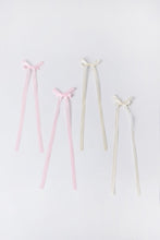 Mini Long Hair Satin Bow Clips 2-Pack thumbnail 2