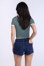 High Rise Curvy Denim Shorty thumbnail 3