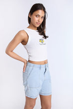 High Rise Denim Bermuda Carpenter Shorts thumbnail 4