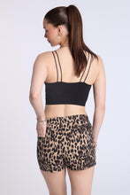 Super High Rise Leopard Relaxed Denim Shorts thumbnail 3