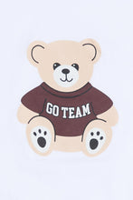 Teddy Bear Go Team Graphic Boyfriend Tee thumbnail 2