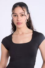 Short Sleeve Square Neck Baby Tee thumbnail 7