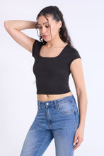 Short Sleeve Square Neck Baby Tee thumbnail 6
