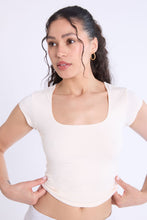 Short Sleeve Square Neck Baby Tee thumbnail 11