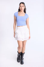 Short Sleeve Square Neck Baby Tee thumbnail 24