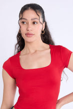 Short Sleeve Square Neck Baby Tee thumbnail 2