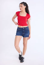Short Sleeve Square Neck Baby Tee thumbnail 4