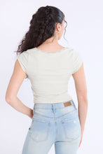 Short Sleeve Lace Trim Baby Tee thumbnail 3