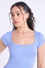 Short Sleeve Lace Trim Baby Tee thumbnail 14