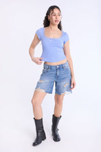Short Sleeve Lace Trim Baby Tee thumbnail 16
