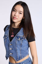 Denim Button-Up Vest thumbnail 7