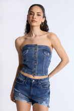 Denim Strapless Top thumbnail 2