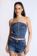 Denim Strapless Top thumbnail 1