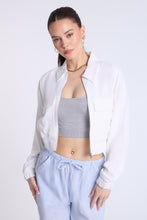 Linen-Blend Cargo Bomber Jacket thumbnail 2