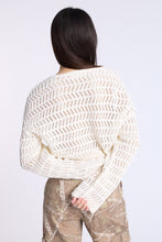 Crochet-Style V-Neck Sweater thumbnail 3