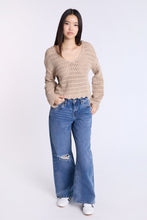 Crochet-Style V-Neck Sweater thumbnail 8