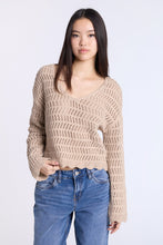 Crochet-Style V-Neck Sweater thumbnail 5