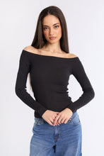 Ribbed Slim Off-Shoulder Sweater thumbnail 2