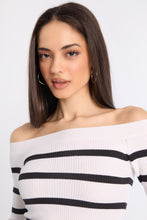 Ribbed Slim Off-Shoulder Sweater thumbnail 7