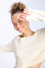 Crochet-Style Crew Neck Sweater thumbnail 3