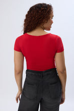 Short Sleeve Sweetheart Neckline Bodysuit thumbnail 4