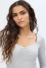 Ribbed Knit Long Sleeve Sweetheart Neckline Bodysuit thumbnail 13