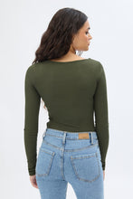 Ribbed Knit Long Sleeve Sweetheart Neckline Bodysuit thumbnail 17