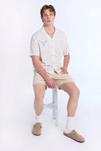 Linen-Blend Western Embroidered Short Sleeve Shirt thumbnail 5