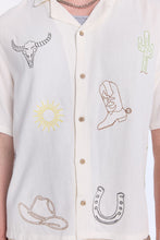 Linen-Blend Western Embroidered Short Sleeve Shirt thumbnail 6