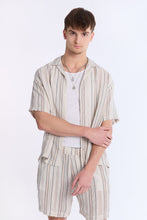Cotton Textured Striped Short Sleeve Shirt thumbnail 1