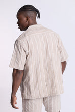 Cotton Textured Striped Knit Short Sleeve Shirt thumbnail 3