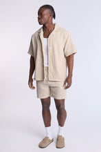 Cotton-Blend Textured Geometric Knit Short Sleeve Shirt thumbnail 4