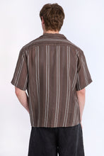 Linen-Blend Textured Striped Short Sleeve Shirt thumbnail 8