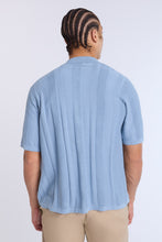 Cotton-Blend Button-Up Short Sleeve Textured Knit Shirt thumbnail 11