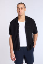 Button-Up Short Sleeve Textured Knit Shirt thumbnail 2