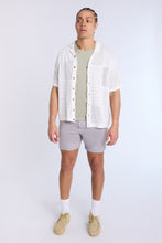 Cotton-Blend Button-Up Short Sleeve Eyelet Knit Shirt thumbnail 8