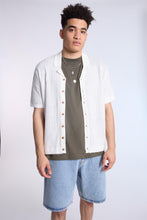 Textured Sweater Knit Short Sleeve Shirt thumbnail 1