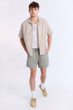 Linen-Blend Striped Seersucker Short Sleeve Shirt thumbnail 5
