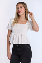 Puff Sleeve Smocked Top thumbnail 1