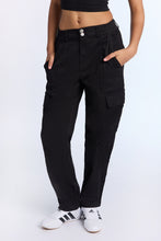 High Rise Twill Cargo Straight Leg Pants thumbnail 2