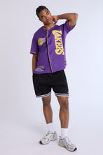 Los Angeles Lakers Button-Up Baseball Mesh Jersey thumbnail 4