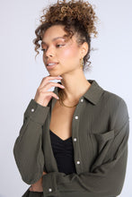 AERO Cotton Gauzy Button-Up Oversized Shirt thumbnail 15