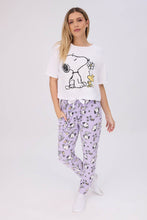 Peanuts Snoopy And Woodstock Super Soft Pajama Tee And Velour Pajama Jogger 2-Piece Set thumbnail 1